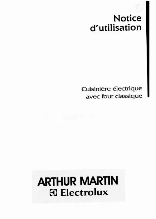 Mode d'emploi ARTHUR MARTIN CE6038-1