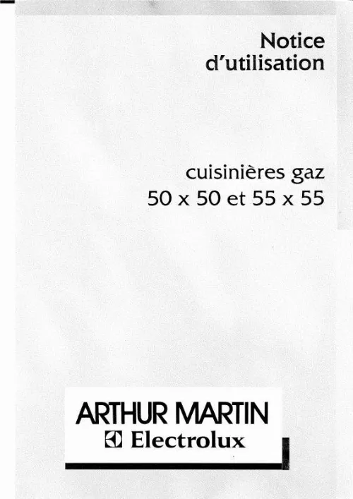 Mode d'emploi ARTHUR MARTIN CG5512W1