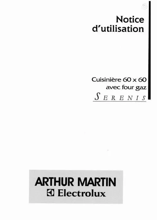 Mode d'emploi ARTHUR MARTIN CG6840-1