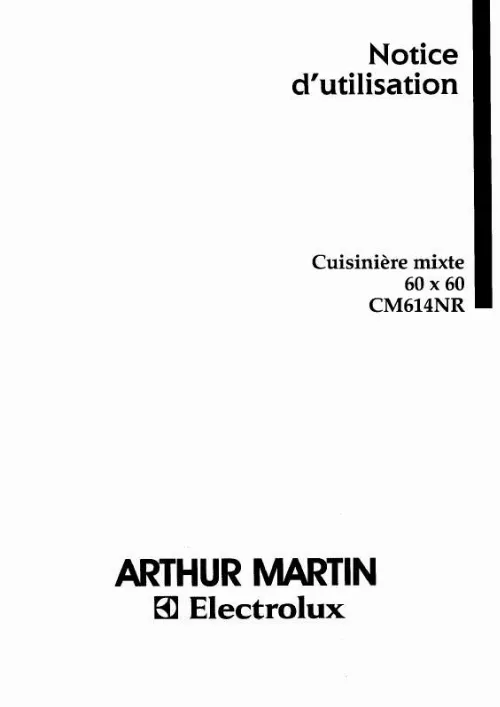 Mode d'emploi ARTHUR MARTIN CM614NR1
