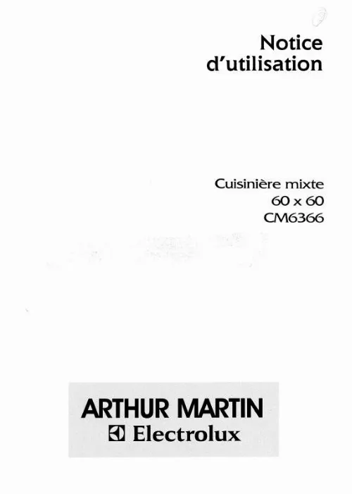 Mode d'emploi ARTHUR MARTIN CM6366W1