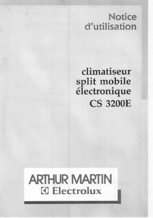 Mode d'emploi ARTHUR MARTIN CS3200E