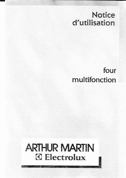 Mode d'emploi ARTHUR MARTIN FE0204B1