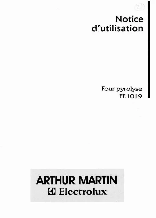 Mode d'emploi ARTHUR MARTIN FE1019W1