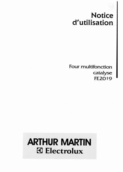 Mode d'emploi ARTHUR MARTIN FE2019N1