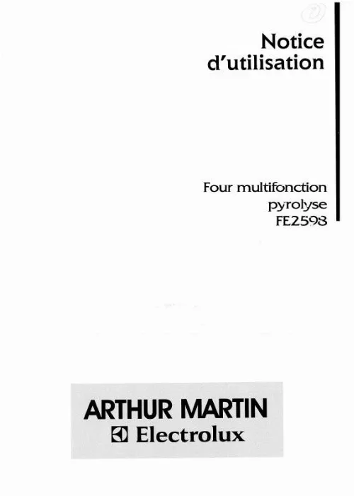 Mode d'emploi ARTHUR MARTIN FE2598R1