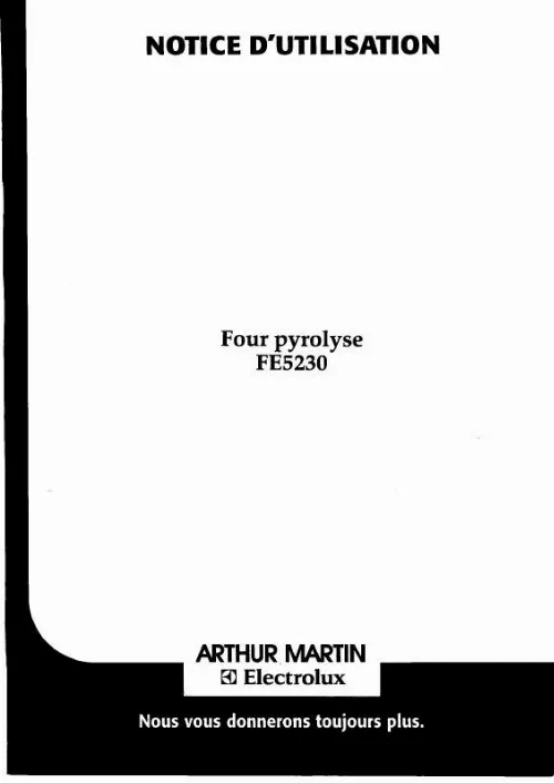 Mode d'emploi ARTHUR MARTIN FE5230NG1FAECENT.C