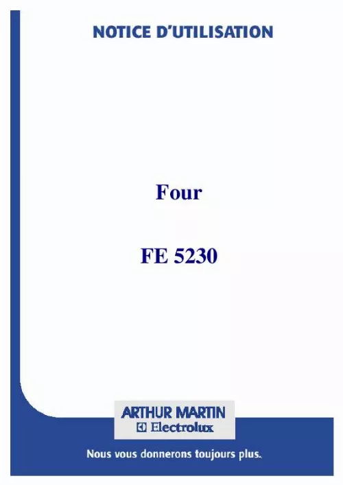 Mode d'emploi ARTHUR MARTIN FE5230W1FAECENT.C