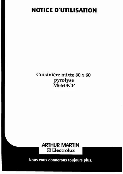 Mode d'emploi ARTHUR MARTIN M6648CPW13+1P.AME