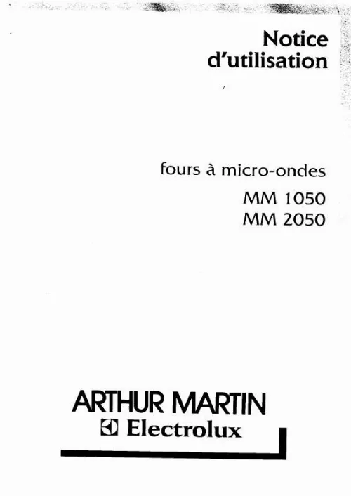 Mode d'emploi ARTHUR MARTIN MM1050W1