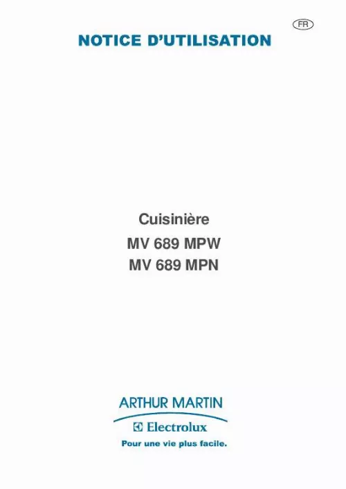 Mode d'emploi ARTHUR MARTIN MV689MPW1