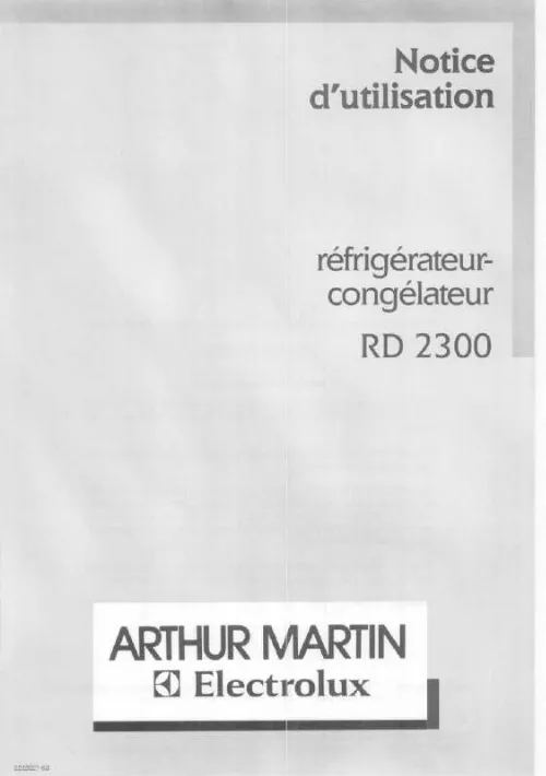 Mode d'emploi ARTHUR MARTIN RD2300W-1