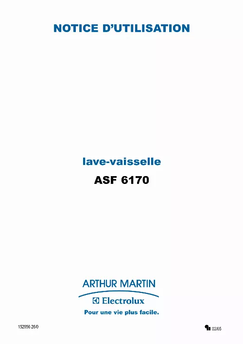 Mode d'emploi ARTHUR MARTIN SATINE ASF 6170