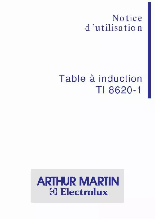 Mode d'emploi ARTHUR MARTIN TI8620N