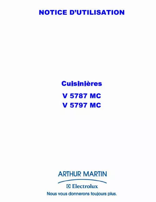 Mode d'emploi ARTHUR MARTIN V5787MCW