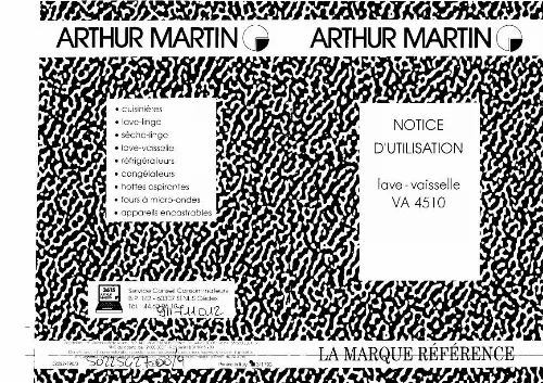 Mode d'emploi ARTHUR MARTIN VA4510W2