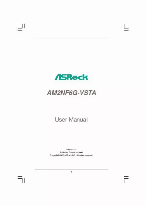 Mode d'emploi ASROCK AM2NF6G-VSTA