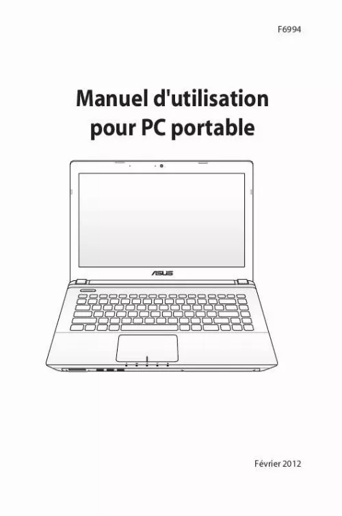 Mode d'emploi ASUS A45DR