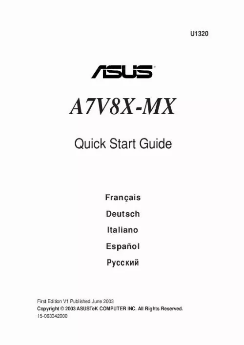 Mode d'emploi ASUS A7V8X-MX
