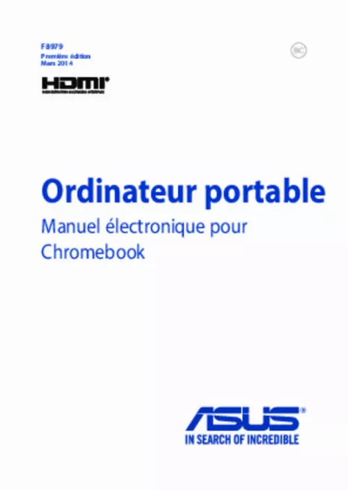 Mode d'emploi ASUS CHROMEBOOK FLIP C100PA-FS0020