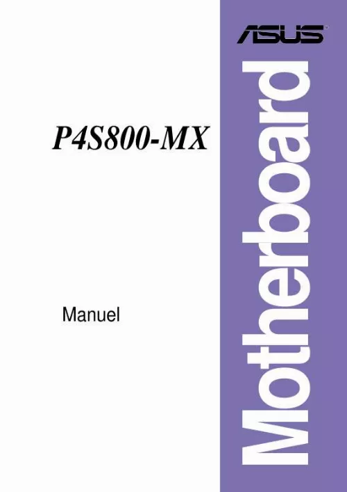 Mode d'emploi ASUS P4S800-MX