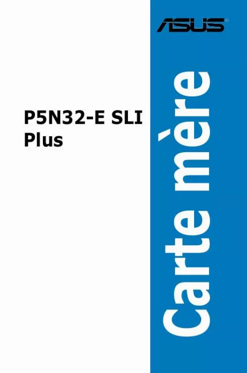 Mode d'emploi ASUS P5N32-E SLI PLUS