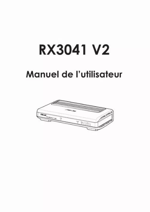 Mode d'emploi ASUS RX-3041 V2