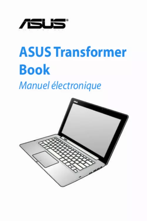 Mode d'emploi ASUS TRANSFORMER BOOK T100HA-FU006T