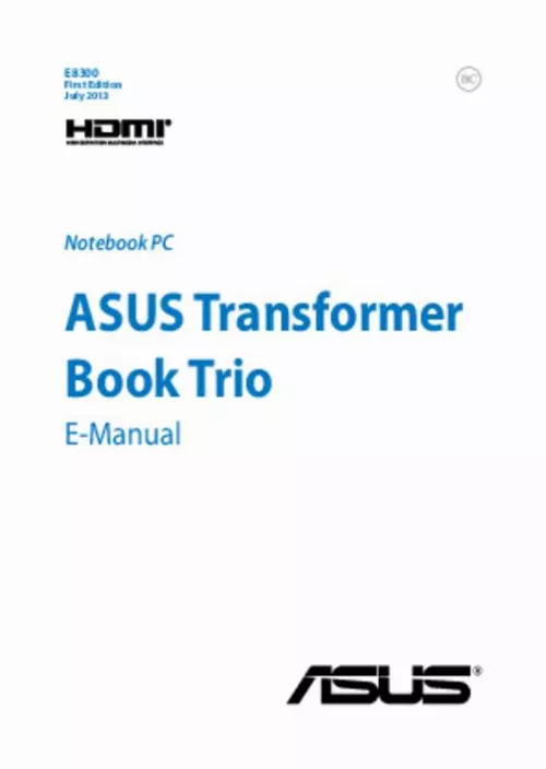 Mode d'emploi ASUS TX201LA-CQ004H