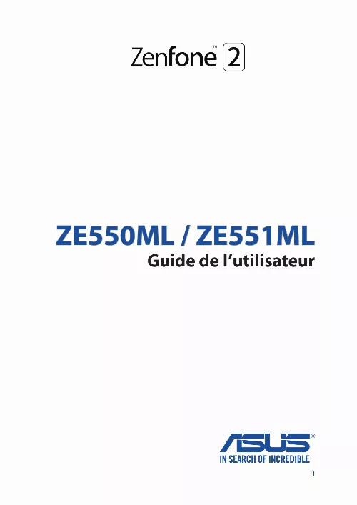 Mode d'emploi ASUS ZENFONE 2 ZD551KL