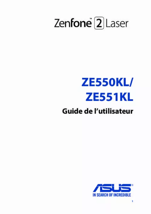 Mode d'emploi ASUS ZENFONE 2 ZE550KL