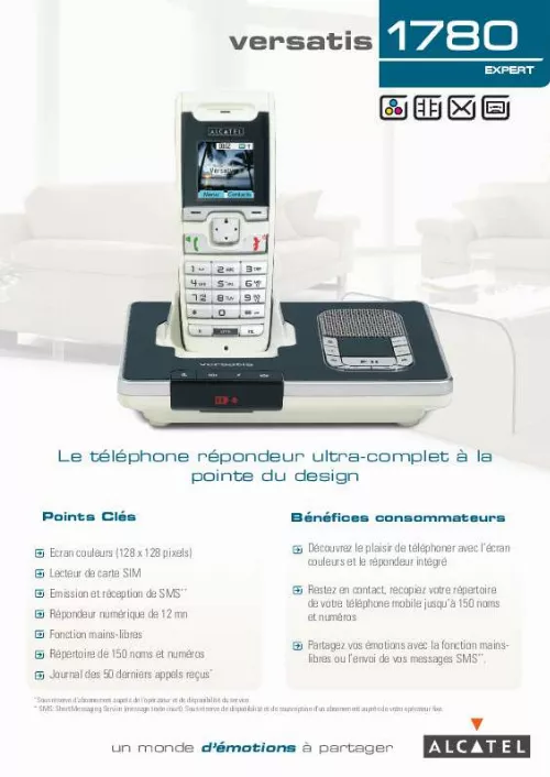 Mode d'emploi ATLINKS VERSATIS 1780 EXPERT