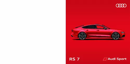 Mode d'emploi AUDI RS7