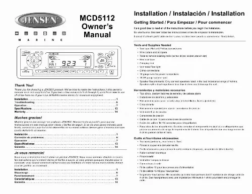 Mode d'emploi AUDIOVOX MCD5112