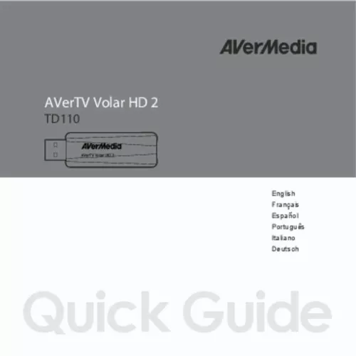 Mode d'emploi AVERMEDIA AVERTV VOLAR HD 2