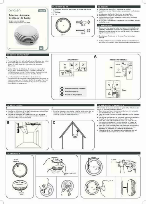 Mode d'emploi AVIDSEN 100387