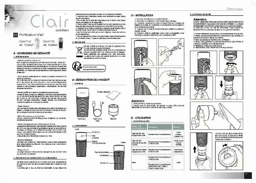 Mode d'emploi AVIDSEN CLAIR-P1