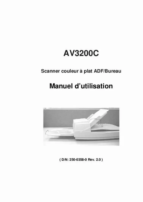 Mode d'emploi AVISION AV3200C