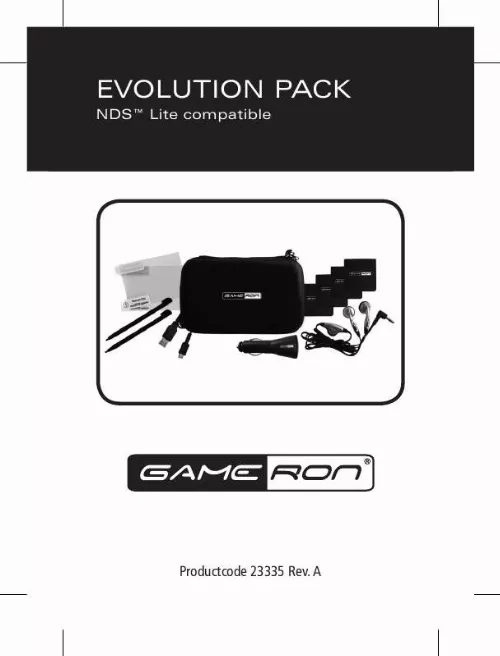 Mode d'emploi AWG EVOLUTION PACK FOR NDS LITE