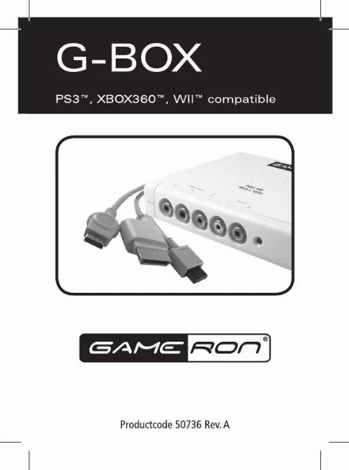 Mode d'emploi AWG G-BOX FOR PS3, XBOX 360 & WII