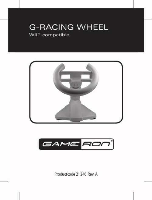 Mode d'emploi AWG G-RACING WHEEL FOR WII