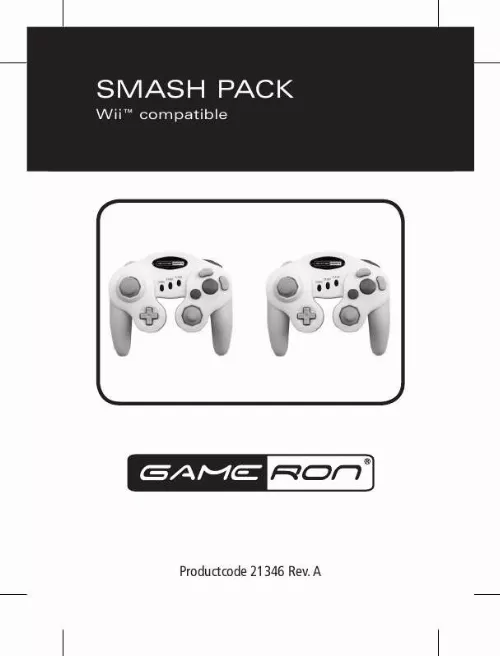 Mode d'emploi AWG SMASH PACK FOR WII