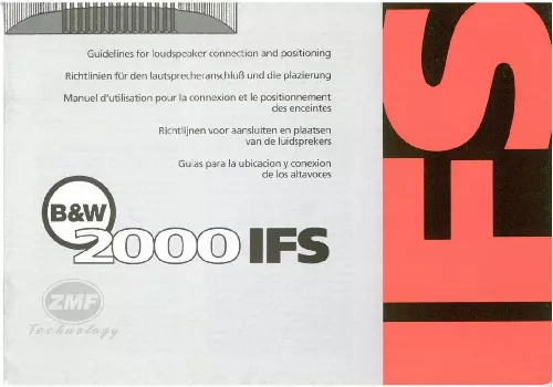 Mode d'emploi B&W 2000 IFS