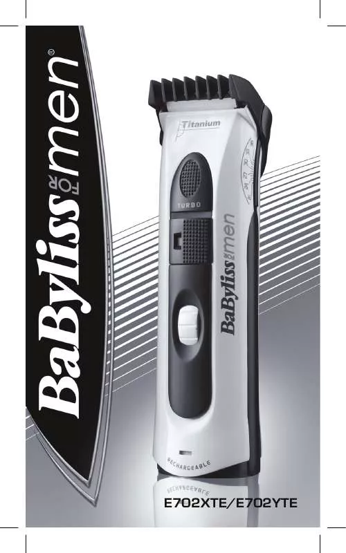 Mode d'emploi BABYLISS E70YTE