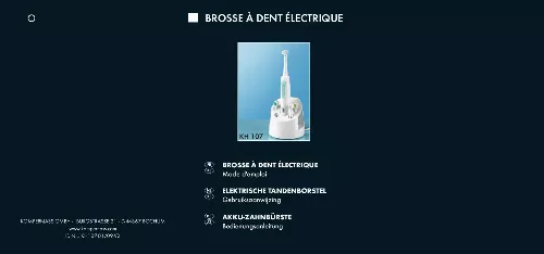 Mode d'emploi BALANCE KH 107 RECHARGEABLE ELECTRIC TOOTHBRUSH