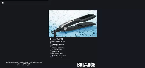 Mode d'emploi BALANCE KH 5525 HAIR STRAIGHTENER