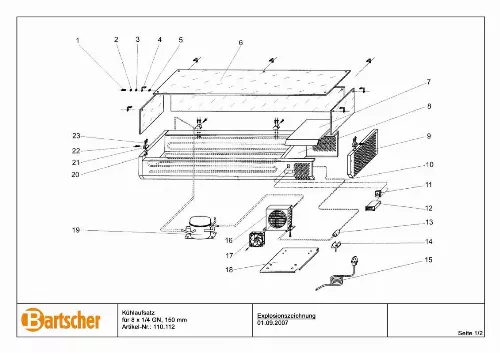 Mode d'emploi BARTSCHER 110112