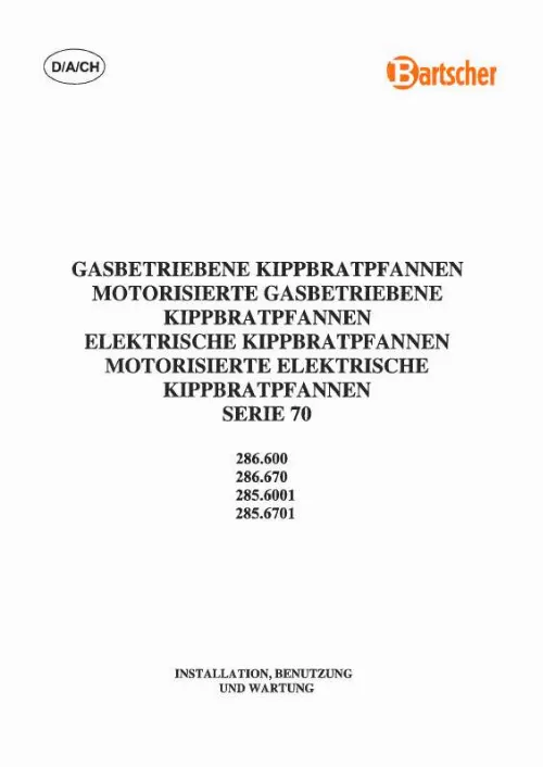 Mode d'emploi BARTSCHER 286.600