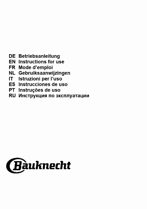 Mode d'emploi BAUKNECHT DBIBS 93 LB X