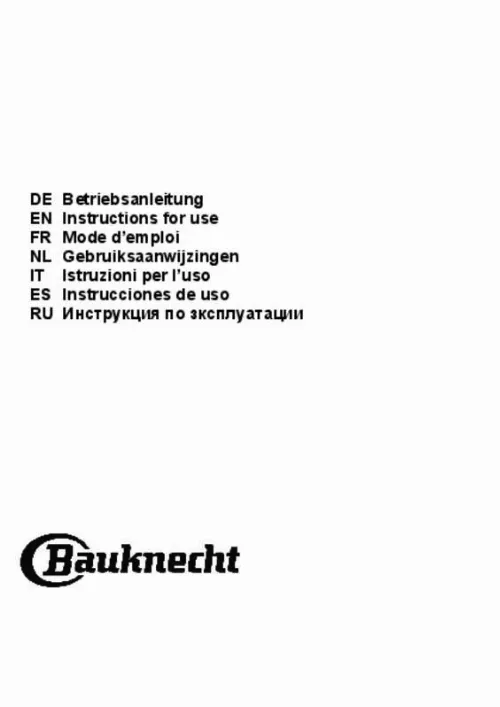 Mode d'emploi BAUKNECHT DDG36902IN